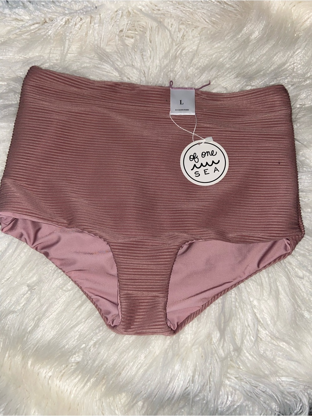 Of One Sea High-Waist Bikini Bottoms - Dusty Rose